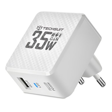 TECHSUIT Mrežni punjač KP36770, bijeli
