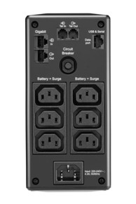 APC Zaštita od prenapona Pro, 6x IEC C13 utičnica, LCD sučelje, AVR, 900VA