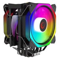 RAMPAGE Procesorski hladnjak Octagon C60, 2 ventilatora, LED, crni