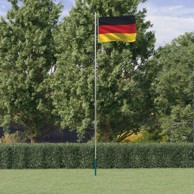 Njemačka zastava i jarbol, aluminijska, 6,23 m