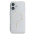 GUESS Glitter Circle MagSafe maskica za Apple iPhone 16, prozirna