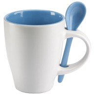 Šalica, 250 ml sa žličicom, bijelo-plava