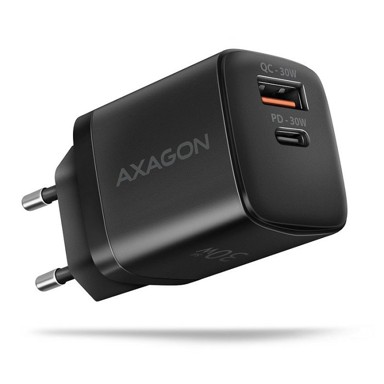 AXAGON Zidni punjač ACU-PQ30, crni, 1x Type C, 30W
