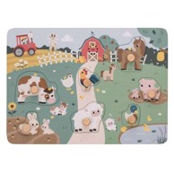 FREE 2 PLAY Drvena zvučna umetaljka farma, šarena