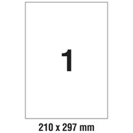 ZWECKFORM Etikete LK 210x297 mm polyester L7567-25 prozirne mliječne 25 listova