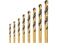 TOTAL Set svrdla za metal TACSD0801 8 kom HSS, siva