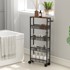 HOMESTAR Kuhinjska kolica 5 razina 47 x 13 x 96,5 cm, crna