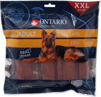 ONTARIO Dog poslastica 500 g, fileti, janjetina