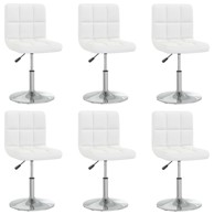 Blagovaonske stolice od umjetne kože 6 kom bijele