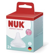 NUK Sisač silikon Perfect Match Flow Control 6m+ 2 kom