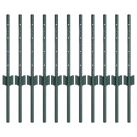 StupZa ograde 11 kom U-kanal zeleni, 40 cm, čelik