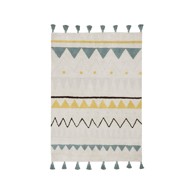 LORENA CANALS Krem periv/ručno rađen pamučan dječji tepih 120x160 cm Azteca Vintage Blue 