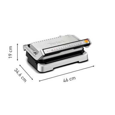 TEFAL Električni roštilj OPTIGRILL XL GC784D30, 4 u 1, nehrđajući čelik