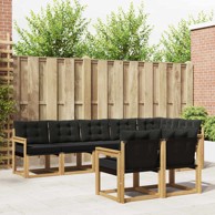 Set vanjskih sofa s jastukom 8 kom, bijela i crna