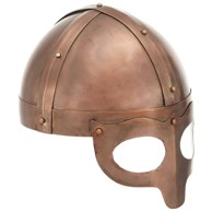 Replika vikinške kacige, za LARP, čelik, bakrena