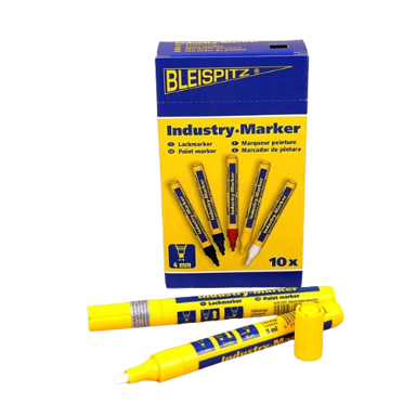 Industrijski marker, širina ispisa 4 mm, bijela boja