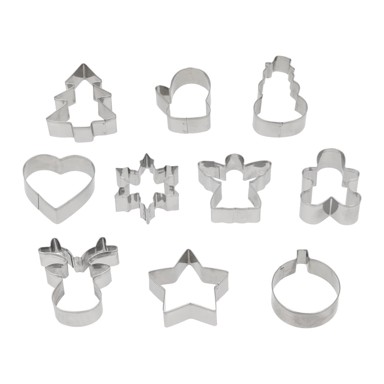 BLOMSTERBERGS Rezaći za kolače u setu 10 kom s božićnim motivom