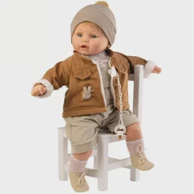 BERBESA Lutka Baby Dulzon smeđa jakna 62 cm