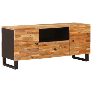 TV ormarić s policom 105 x 33,5 x 46 cm čvrsto drvo manga, smeđi