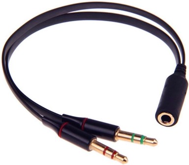 Audio adapter za slušalice, 3,5 mm ženski na 2 × 3,5 mm muški