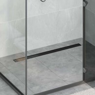 Odvod za tuš, 2 u 1 izvedba, 90 cm, nehrđajući čelik 304, crna