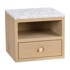 ROWICO Noćni ormarić s pločom stola u mramornom dekoru u prirodnoj boji Whitmore