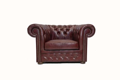 CHESTERFIELD Fotelja First Class Leather, 1-sjedište, Cloudy Red