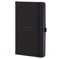 CASTELLI Notes 13 × 21 cm, crte, 96 listova, s gumicom, All Metal Blue, crno/plavi