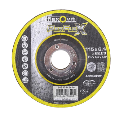 FLEXOVIT Perflex brusna ploča za metal 115x6.4