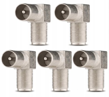 CONOTECH Set antenskih RF konektora NS 124 muški pravokutni utikač 6,8 mm cink 5 komada