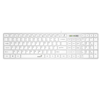 GENIUS Tipkovnica SlimStar 126, bijela, US Layout, USB