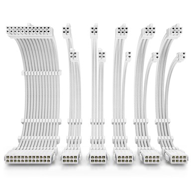 ANTEC Produžni kablovi za napajanje Sleeved Extension Cable Kit 3xPCIe 8-pin, bijeli