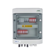 EMI DCAC hermetička kutija IP65 s Dehn zaštitom 1000V tip 2 2x PV i AC zaštitom 10A 3-F RCD A 40A/300mA