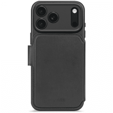 Odvojivi novčanik od dekodirane kože, zaštitna kožna futrola kompatibilna s MagSafeom za Apple iPhone 17 Pro Max, crna