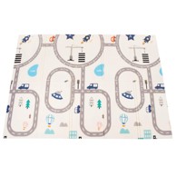 Dvostrana pjenasta podloga za djecu VAGONI/CESTA 150 x 200 x 1 cm