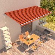 Tenda na ručno uvlačenje 600 x 300 cm narančasto-smeđa