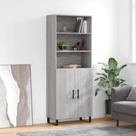 Visoka komoda siva sonome 69,5x34x180 cm od konstruiranog drva