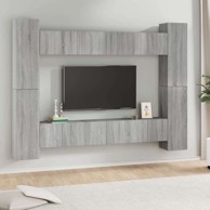 Set TV ormarića 10 dijelova 60 cm konstruirano drvo, sivi hrast sonoma