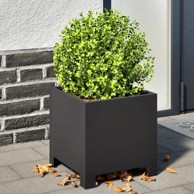 Vrtna sadilica crna 30 x 30 x 30 cm čelična