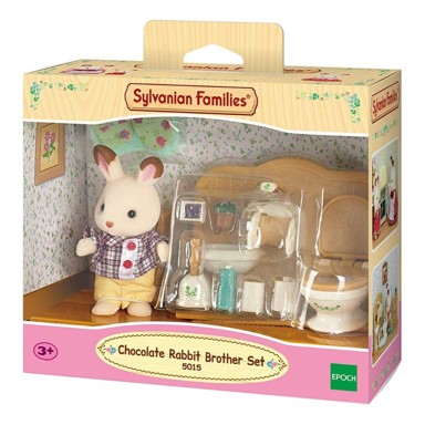 SYLVANIAN FAMILIES Komplet brat čokoladni zec (kupaonica) 