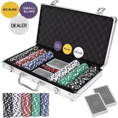 MALATEC Poker set, 300 žetona, aluminijski kovčeg