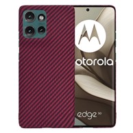Maskica s karbonskim uzorkom za Motorola Edge 50, crvena