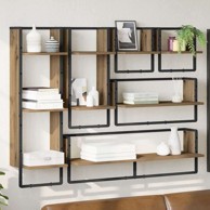 Set zidnih polica, zidne, 6 kom, 100 x 25 x 30 cm, umjetnički hrast