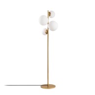 OPVIQ LIGHTS Stojeća svjetiljka u zlatnoj boji sa staklenim sjenilom (visina 162 cm) Fazli 