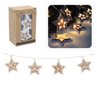 Božićne LED lampice na baterije, 10 svjetala s motivom zvjezdica