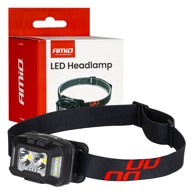 AMIO Naglavna LED svjetiljka AMIO-04668, 2x XPG + 10 SMD, USB, 1800 mAh