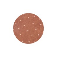LORENA CANALS Ciglasti periv/ručno rađen pamučan dječji tepih ø140 cm Round Dot Chestnut