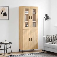 Visoka komoda hrasta sonome 69 5x34x180cm od konstruiranog drva , vrata