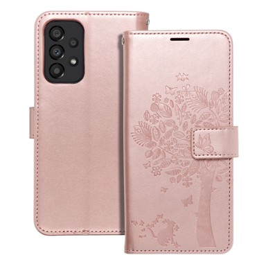 MEZZO Torbica Book Case za Samsung A33 5G, drvo ružičasto zlato