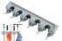 BEAST TOOLS Zidni nosač ručica za 5 gadgeta